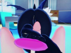 Rouge from Sonic Gives You A Footjob Hentai POV