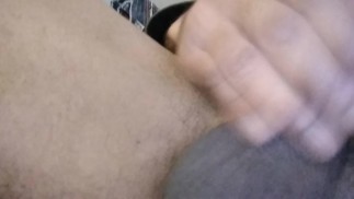 Boy getting feeling on the bed.