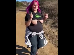 BBW RUNNING BOOBS OUT