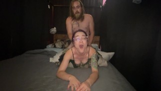 Eating her out from the back before giving it to her doggystyle