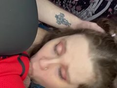 BBW Brunette With Big Blue Eyes Wants To Be Throat Fucked Cumshot On Face/In Mouth 🥵❤️