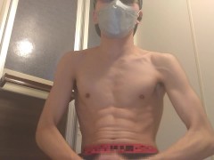 【筋トレ＆手コキ】スクワットしながら手コキできる方法を見つけてしまった。 14/16