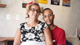 extreme horny 73 years old bbw granny enjoys rough big black dick anal sex with her skinny toyboy