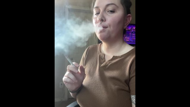 Smoking clip French inhale- full vid going on OF