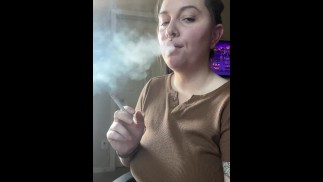 Smoking clip French inhale- full vid going on OF