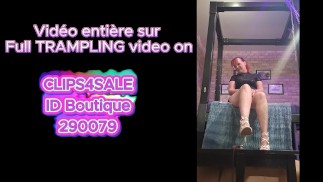 Trampling on my Joy cock and balls with 3 different pairs of shoes