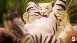 Lesbian Sex With Furry Friends Leads To Cumming In Jets During Wild Life Sex
