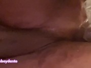Straight guy struggles to fit huge dildo in his bubble butt boy pussy to pay the rent