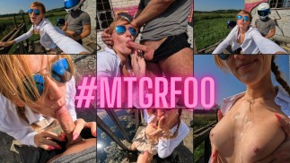 Found college girl during moto ride and fucked her by the river