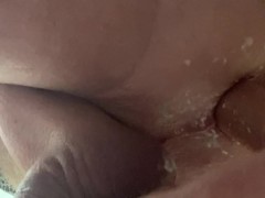 Trans milf devours anal crème pie