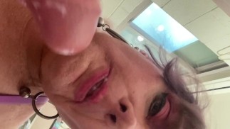 Trans milf devours anal crème pie