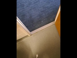 Real Virgin Shoots Huge Load on Travellodge Bathroom Floor