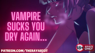 In This Completely ASMR RP Free Audio A Vampire Girl Sucks You Off