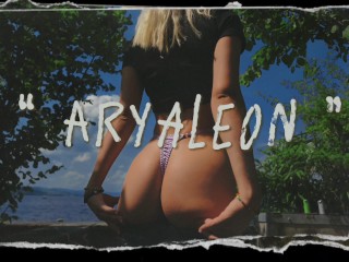欲火中烧的年轻夫妇在外面/ARYALEON/生物中的独家Conntend有激烈的性爱💦