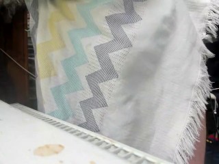 learning with towel webcam male