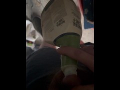 Had to piss in an old bottle while clearing out my old storage unit