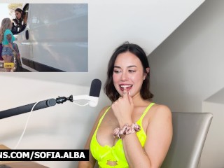 Sofi Alba Squirts and Reacts to BRAZZERS