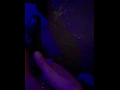 Blonde goddess squirting like fountain in swingerclub