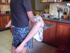 She is chewing her arm so that her husband cant hear her orgasm next door