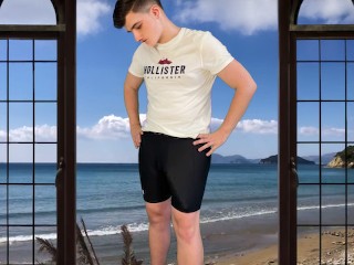 Massive Cock Cumshot in Tight Pants