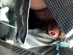 my cock in the trousers