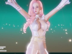 [MMD] (G)I-DLE) - HWAA Seraphine Sexy Kpop Dance League of Legends Hentai Uncensored 4K 60FPS