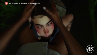 Naughty girl is getting her pussy stretch by her ex in the woods - The sims 4