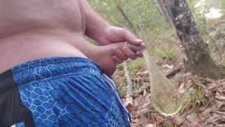 deep woods piss in a condom