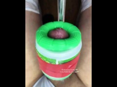 白袜女孩炮机自慰高潮失禁喷精液 伪娘 调教 射精 丝袜 - Screenshot 15 of 16 - Trans Solo