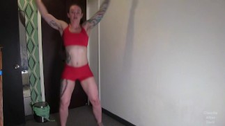 Muscle Girl Claudia’s Sweaty HIIT Workout - full vid in my stores!