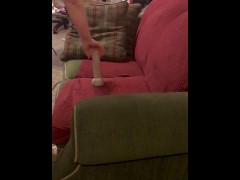 Fucking my self telling my guest to wait his turn to fuck me.