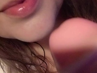 Amateur MILF Mom's Sloppy Dildo Suck – Messy Fun! Full Video on OnlyFans
