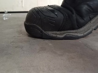 Mini Tinfoil Men Crushed & Trampled Flat by a Giant 89kg Size 11 Boots