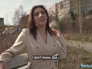 Public Agent Super sexy brunette shows off her tits and ass and suck and fucks screenshot number 1