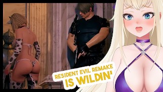 Resident Evil Ashley takes care of Leon’s monster dick | Horny Vtuber React