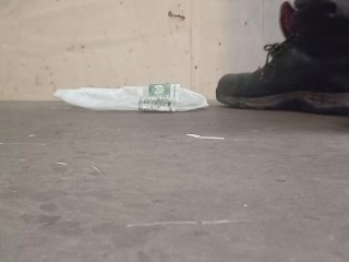 Plastic Bottle Crush. Squashed Flat by my 89kg Size 11 Boots 👣👣