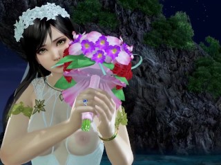 Dead or Alive Xtreme Venus Vacation Kokoro Мини свадебное платье Nude Mod Fanservice Appreciation