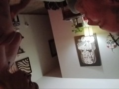 Cheating wife spreads ass cheeks takes hard pierced cock from behind