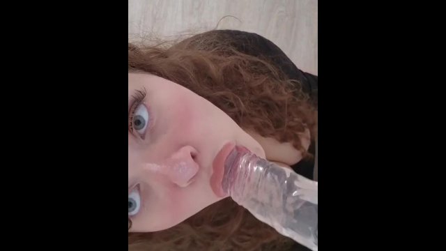 DICK ADDICT - giving my dildo a blowjob