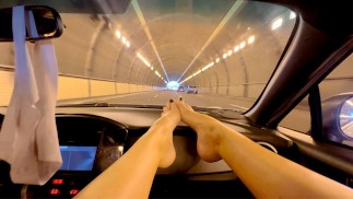 Foot Fetish Car Ride Without Panties