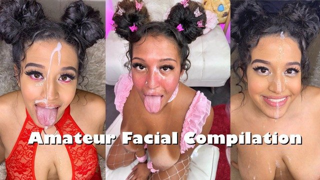 Amateur Facial Compilation (POV Facials With Huge Cumshots)