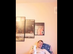 LongJohn0Hara fucking a obsession flesh light while lying on the bed frontwards