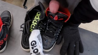 Destroy, fucking and cumming on Adidas Hardcourt Big Logo
