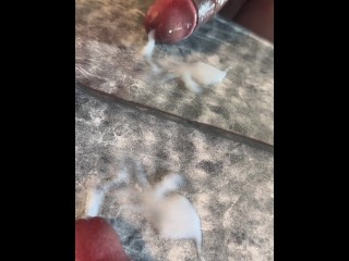 ⭐️HETERO DOTADO Se Corre Una PAJA Frente Al Espejo, FUL CREAMPIE 🍆💦 Big Dick