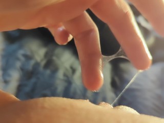 HD CLOSEUP POV - Cum Covered Fingers Dripping Wet