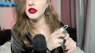 ASMR Vampire eating, nails, plastic and stones