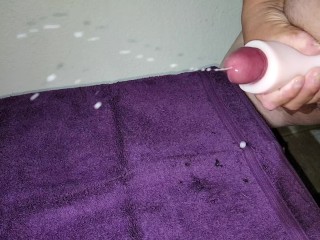 My Biggest Cumshot ever Stroking a Pocket Pussy Slow Motion no Sound
