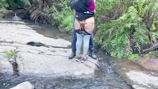 Pretty Indian Couple Making Love in River Side - Desi Outdoor Sex - Risky Sex