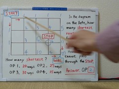How many shortest routes are there?[JapanMath]