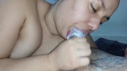 handjob creampie inside my mouth at the end, does anyone want to do the same?,🍌🥛🥛🥛🫦😵😋🤤🥛💦🥛